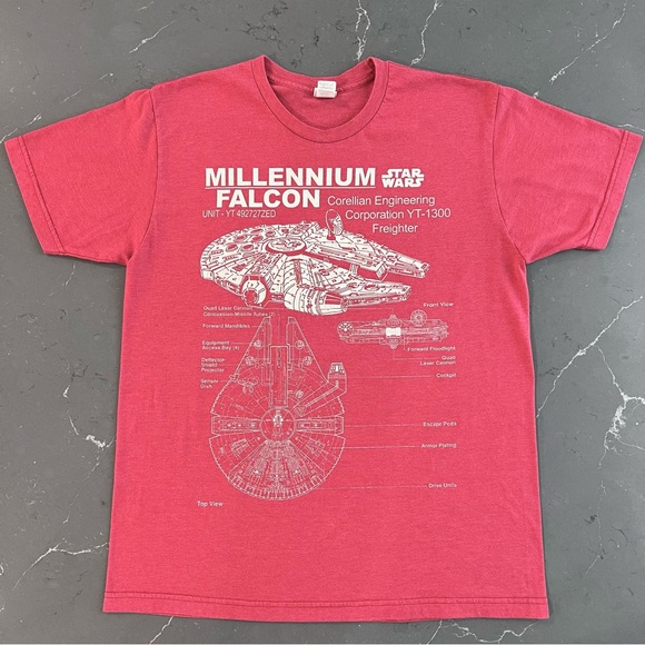 Star Wars Millennium Falcon Blueprint Top - Picture 1 of 5